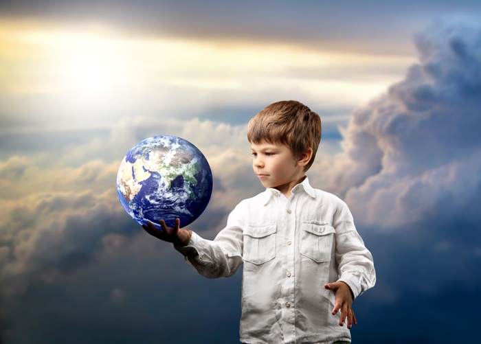 Child with Globe